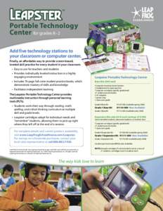 TM  Portable Technology Center for grades K–2 Add five technology stations to your classroom or computer center.