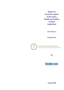 Report on Economic Impact of the Safety, Health and Welfare at Work Legislation