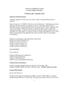 Radon / Soil contamination / Building biology / Uranium / Rio Algom / Chemical elements / Matter / Chemistry