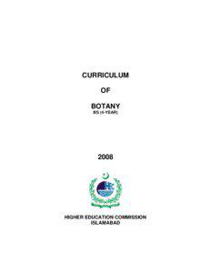 CURRICULUM OF BOTANY