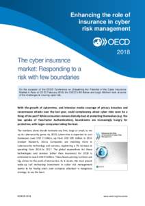 Enhancing the role of insurance in cyber risk management 2018