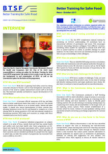 Better Training for Safer Food News · October 2011 ISSN N°: [removed]·Catalogue N°: EB-AA[removed]EN-N  INTERVIEW