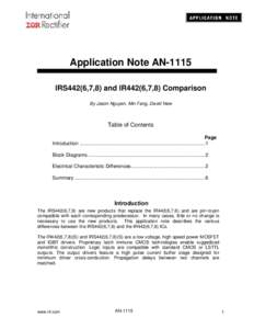 IRS442(6,7,8) and IR442(6,7,8) Comparison