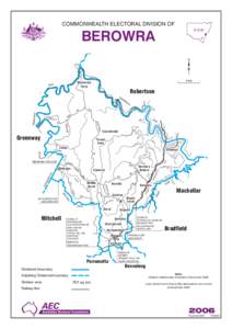 COMMONWEALTH ELECTORAL DIVISION OF NSW BEROWRA N