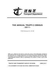 THE ANNUAL TRAFFIC CENSUS -2011TTSD Publication No. 12CAB1