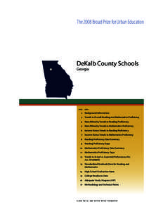 The 2008 Broad Prize for Urban Education  DeKalb County Schools Georgia  	page	data