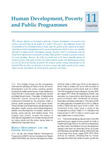 Human Development, Poverty and Public Programmes 11 CHAPTER