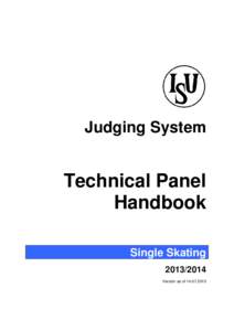 Judging System  Technical Panel Handbook Single Skating[removed]