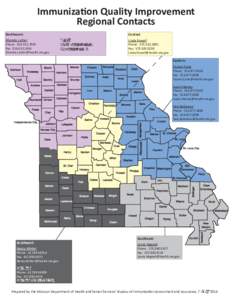Immunization Quality Improvement Regional Contacts Northwest: Central: sĂĐĂŶƚ