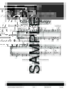SAMPLE  horal Series God Of The Hungry SATB Choir, Alternate 3-Part, Keyboard, and Guitar Based on Mt 25:35–40