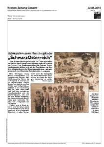 Kronen Zeitung GesamtErscheinungsland: Österreich | Auflage:  | Reichweite: ) | Artikelumfang: mm²