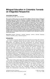 Linguistic rights / Language policy / Bilingual education / Language acquisition / Multilingualism / Official bilingualism in Canada / Intercultural bilingual education / Medium of instruction / Languages of the United States / Americas / Languages of North America / Education