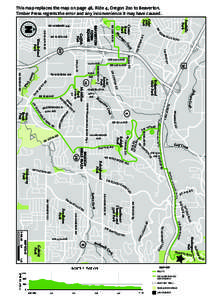 This map replaces the map on page 48, Ride 4, Oregon Zoo to Beaverton. Timber Press regrets the error and any inconvenience it may have caused. SW PA  RK WY