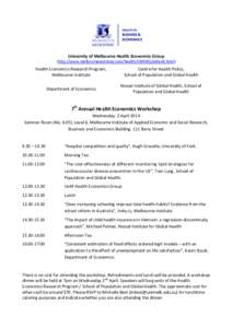 Nossal / Health care system / Global health / University of Melbourne / Medicine / Sociology / Health policy / Health / Health economics