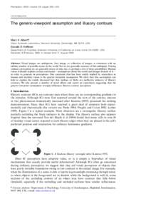 Perception, 2000, volume 29, pages 303 ^ 312  DOI:[removed]p3016 The generic-viewpoint assumption and illusory contours