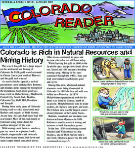 Occupational safety and health / Open-pit mining / Gypsum / Coal mining / Leadville /  Colorado / Gold rush / Climax mine / Index of Colorado-related articles / Colorado / Mining / Surface mining