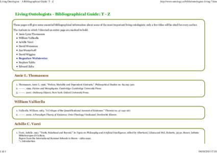 Philosophers of mathematics / Analytic philosophers / Abstraction / Logicians / Mereology / Category of being / Edward N. Zalta / Edmund Husserl / William F. Vallicella / Philosophy / Metaphysics / Ontology