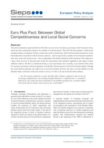 European sovereign debt crisis / Euro Plus Pact / Stability and Growth Pact / Eurozone / European integration / Open Method of Coordination / Euro / Flexicurity / European Fiscal Union / European Union / Europe / Economy of the European Union