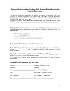 Tax Map Related Digital Product(s) License Agreement