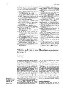 534  Fisher, Mitchefl psychopathology via the child. This redefinition clarifies the roles of paediatricians and psychiatrists and is free of embedded assumptions.