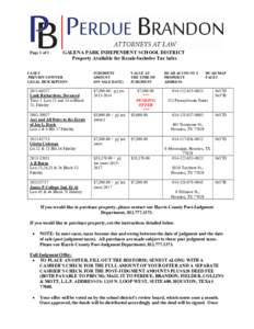 Microsoft Word - Galena Park Properties Available for ReSale