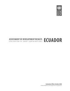 Assessment of Development Results: Ecuador