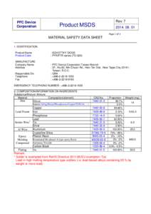 Safety / Environmental law / Health sciences / Industrial hygiene / Safety engineering / Material safety data sheet / Phenol / Datasheet / Restriction of Hazardous Substances Directive / Health / Environment / Documents