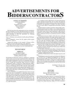 ADVERTISEMENTS FOR  BIDDERS/CONTRACTORS NOTICE TO BIDDERS OFFICE OF GENERAL SERVICES