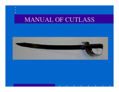 TOPIC 11.5 MANUAL OF CUTLASS