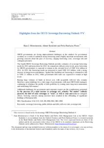 Highlights from the OECD Sovereign Borrowing Outlook N°4*  by Hans J. Blommestein, Ahmet Keskinler and Perla Ibarlucea Flores** Abstract OECD governments are facing unprecedented challenges in the markets for government