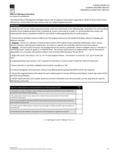 EVIDENCE-BASED and EVIDENCE INFORMED (EBP/EIP) PROGRAMS and PRACTICES CHECKLIST Office of Child Abuse Prevention www.childsworld.ca.gov/PG2289.htm