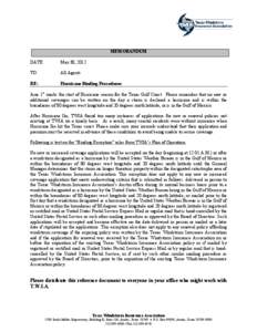 Financial institutions / Institutional investors / Hurricane Ike / Insurance / Tropical cyclone / United States Postal Service / Texas / Windstorm inspection / Meteorology / Atmospheric sciences / Weather