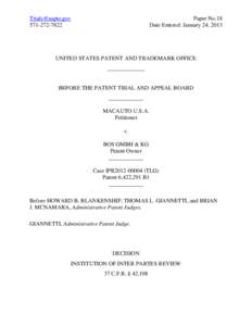 Property law / Reexamination / United States patent law / Inter partes / Patentability / Claim / Prior art / Title 35 of the United States Code / United States Patent and Trademark Office / Patent law / Civil law / Law