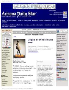 Degas bronzes invite awe | The Arizona Daily Star ®