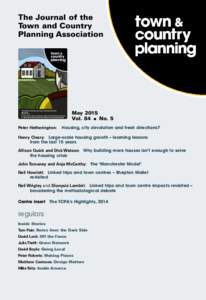 The Journal of the Town and Country Planning Association May 2015 Vol. 84 ● No. 5