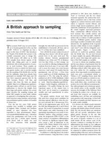 A British approach to sampling