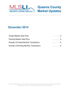      Queens County  Market Updates 