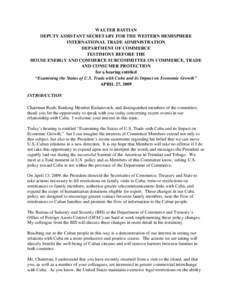 Microsoft Word - Cuba Hearing DOC Testimony Walter Bastian[removed]docx