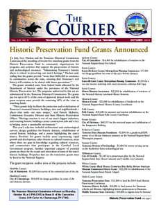 The  COURIER Vol. LXI, no. 3  Tennessee Historical Commission, Nashville, Tennessee