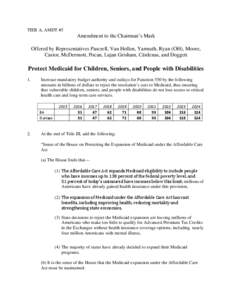 TIER A, AMDT #5  Amendment to the Chairman’s Mark Offered by Representatives Pascrell, Van Hollen, Yarmuth, Ryan (OH), Moore, Castor, McDermott, Pocan, Lujan Grisham, Cárdenas, and Doggett