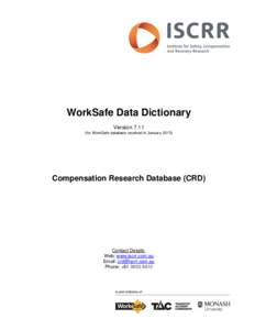 WorkSafe data dictionary version711