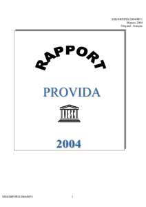 PROVIDA: rapport 2004; 2004