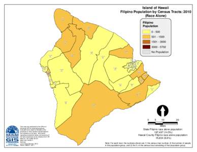 Island of Hawaii Filipino Population by Census Tracts: 2010 (Race Alone) CT[removed]%