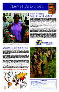 Planet Aid Post Working Together for the Global Community Vol. 1 No. 1  What Happens
