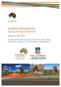 AusPlots Rangelands  Survey Protocols Manual Version 1.2.8, 2012 Andrew White, Ben Sparrow, Emrys Leitch, Jeff Foulkes, Rick Flitton, Andrew J. Lowe and Stefan Caddy-Retalic