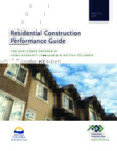 February 2011 Residential Construction Performance Guide For New Homes Covered by