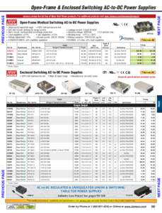 Jameco carries the full line of Mean Well Power products. For additional products visit www.Jameco.com/meanwellproducts  NEXT PAGE PREVIOUS PAGE