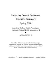 NCHA-II WEB SPRING 2010 UNIVERSITY CENTRAL OKLAHOMA ES DATA REPORT.xls