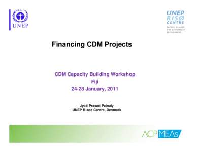 Financing CDM Projects  CDM Capacity Building Workshop Fiji[removed]January, 2011
