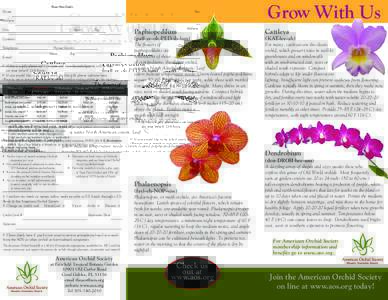 Grow With Us  Please Print Clearly Name Address